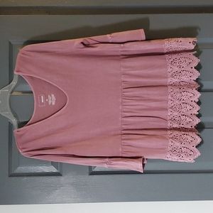 Sonoma 3/4 Bell Sleeve Babydoll Shirt